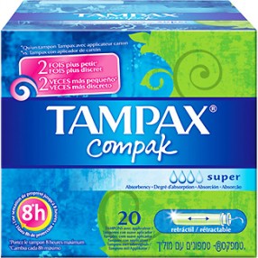TAMPAX tampones compak super caja 20 unidades